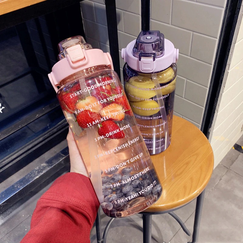 64 oz-Aquaholic Water Bottle (Transparent) - Image 4